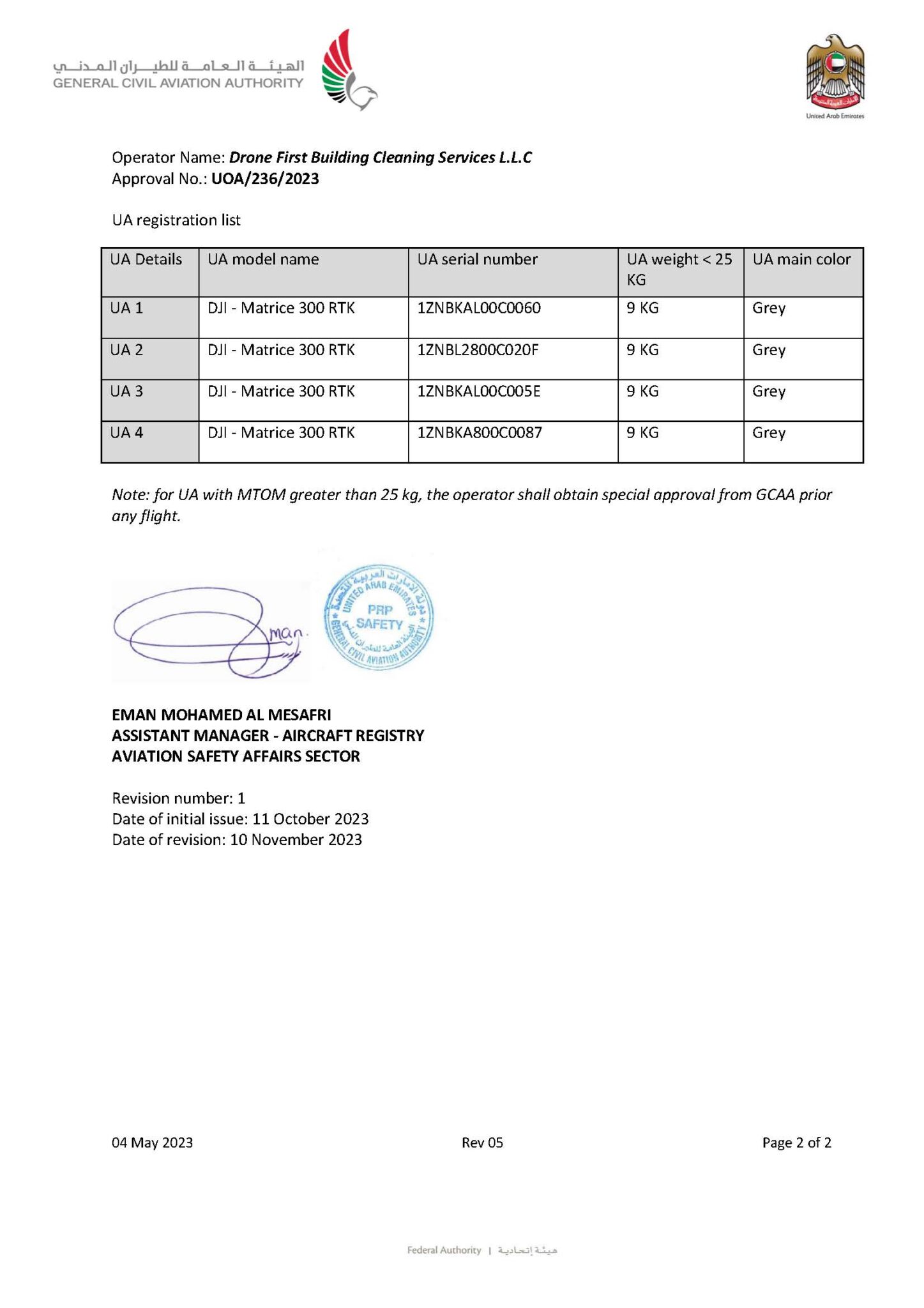 Drone Registration GCAA